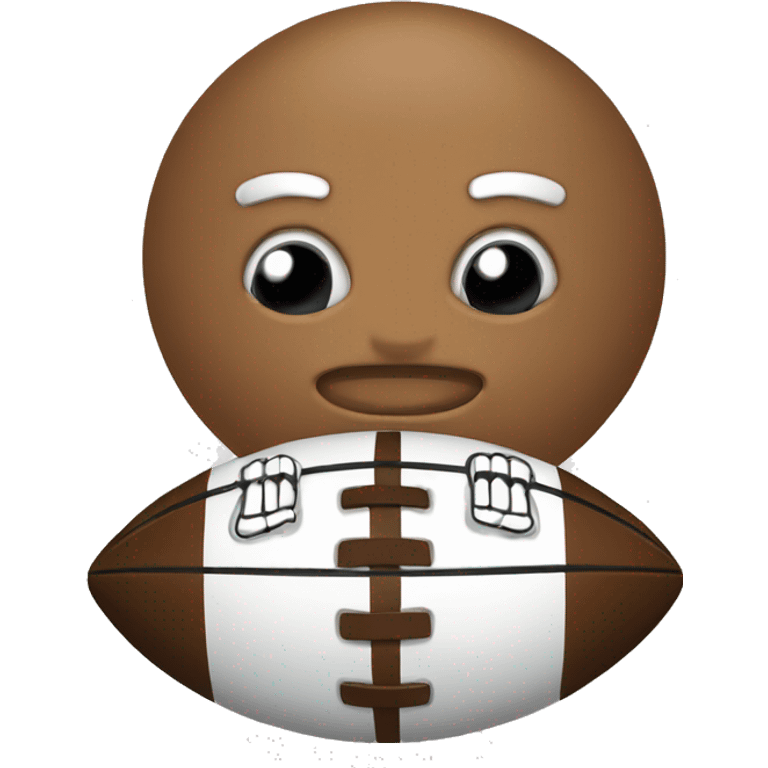 Football with bow emoji