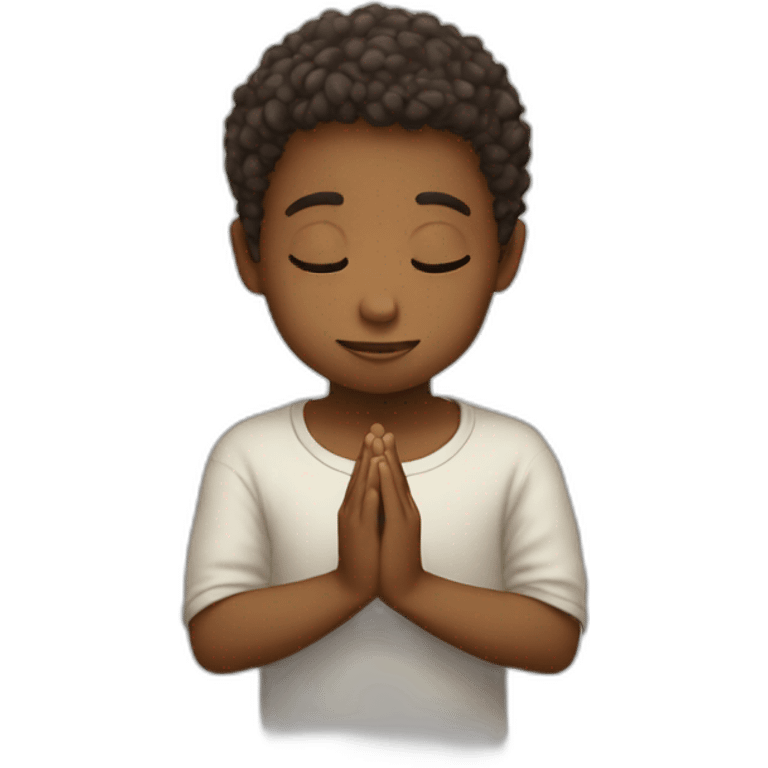 Boy pray to God  emoji