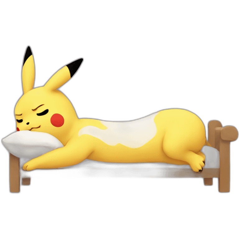 Pikachu entrain de dormir emoji