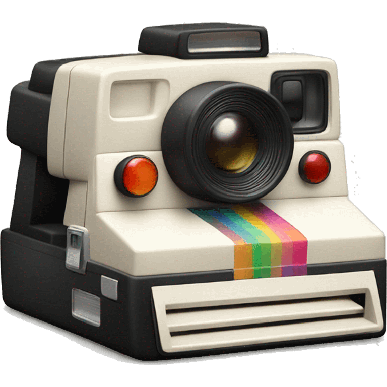 a classic iconic polaroid camera, just the object itself emoji