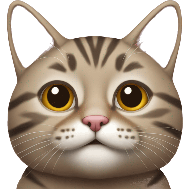 tabby cat with pink nose emoji