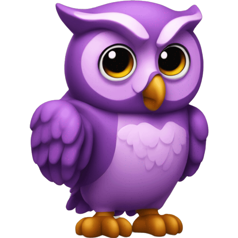 A purple owl with a thumb up. make this pink emoji