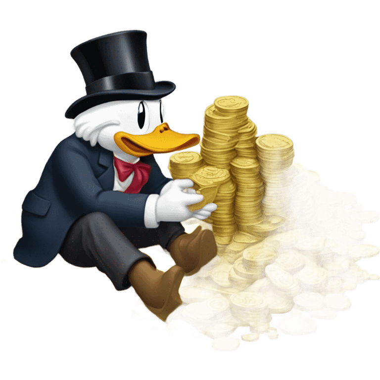 scrooge mcduck counting money emoji