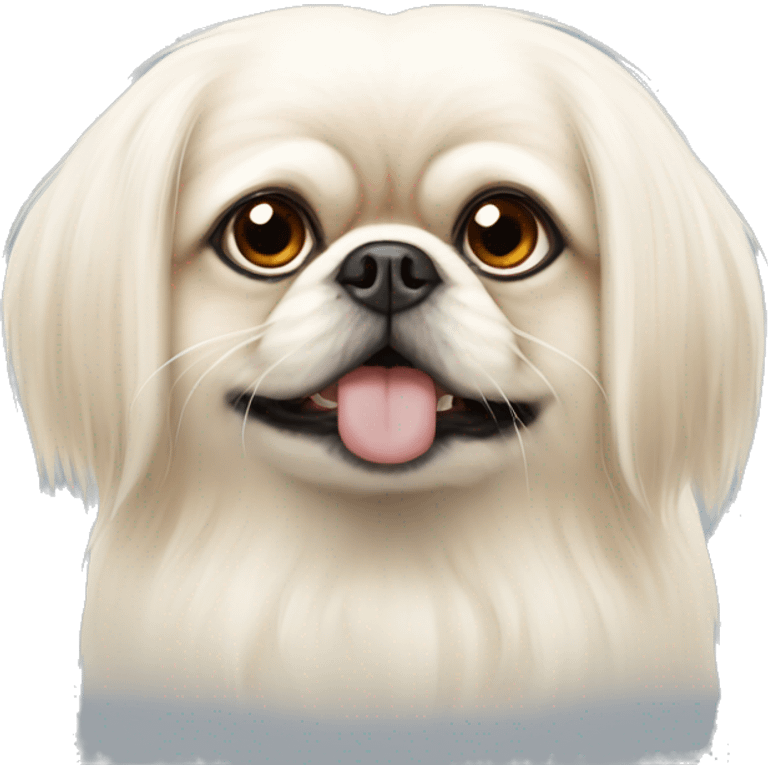 albino pekingese emoji