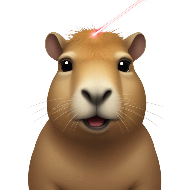 Capybara red laser beam emoji