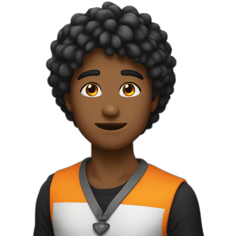 Corazon orange y negro emoji