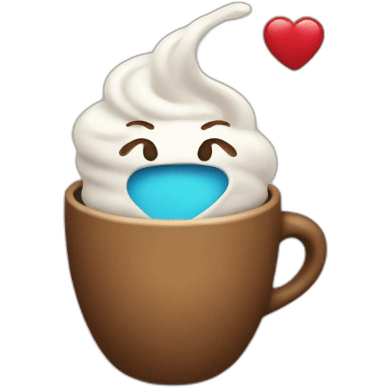 heart blob holding a coffee emoji