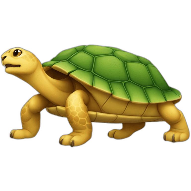 tortue sur lion emoji