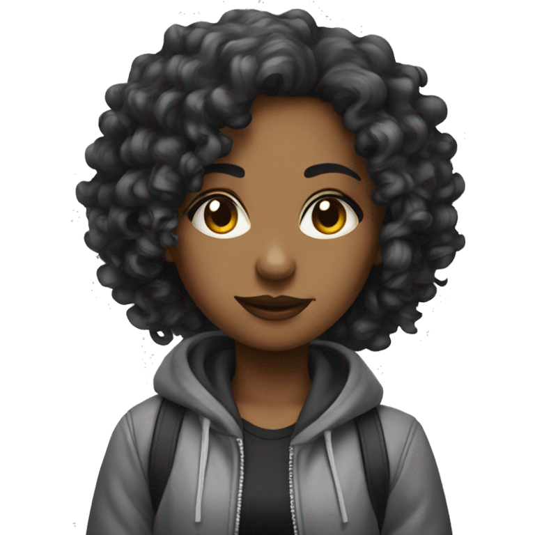 Curly gangsta girl emoji