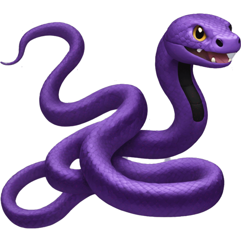 dark violet snake with black highlights emoji