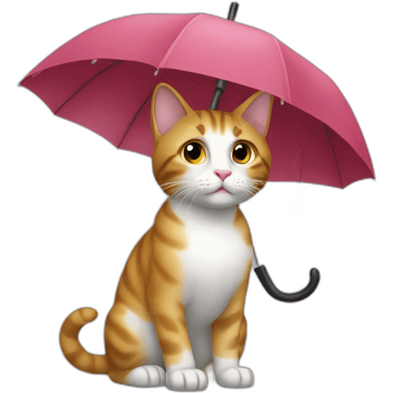 cat-whit-an-umbrella emoji