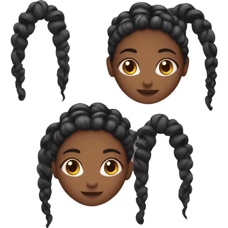 Black Girl with braids emoji