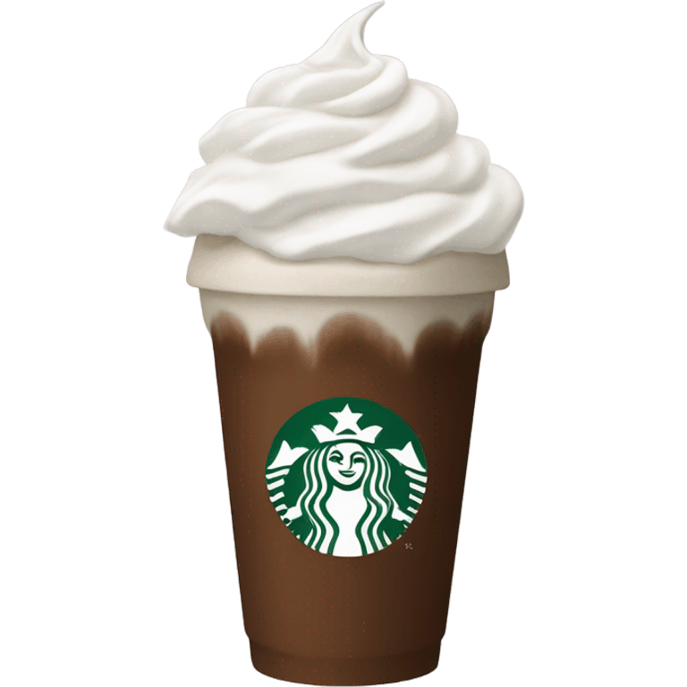 starbucks cup with whipped cream  emoji