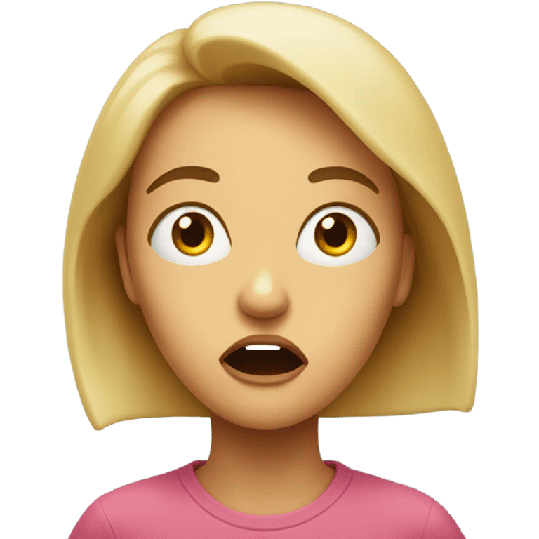 woman scared and shocked full height emoji