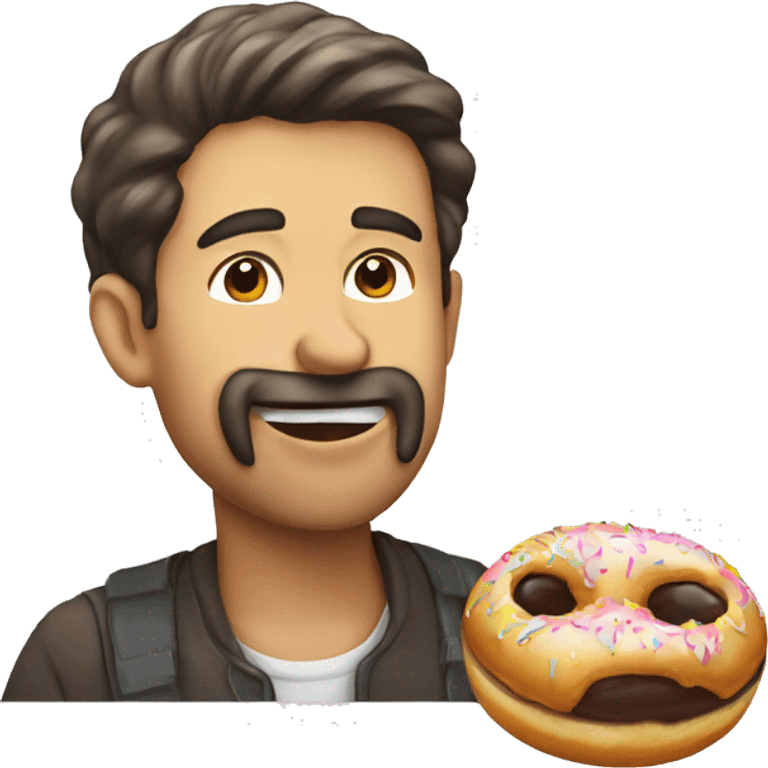 Man licking a donut  emoji