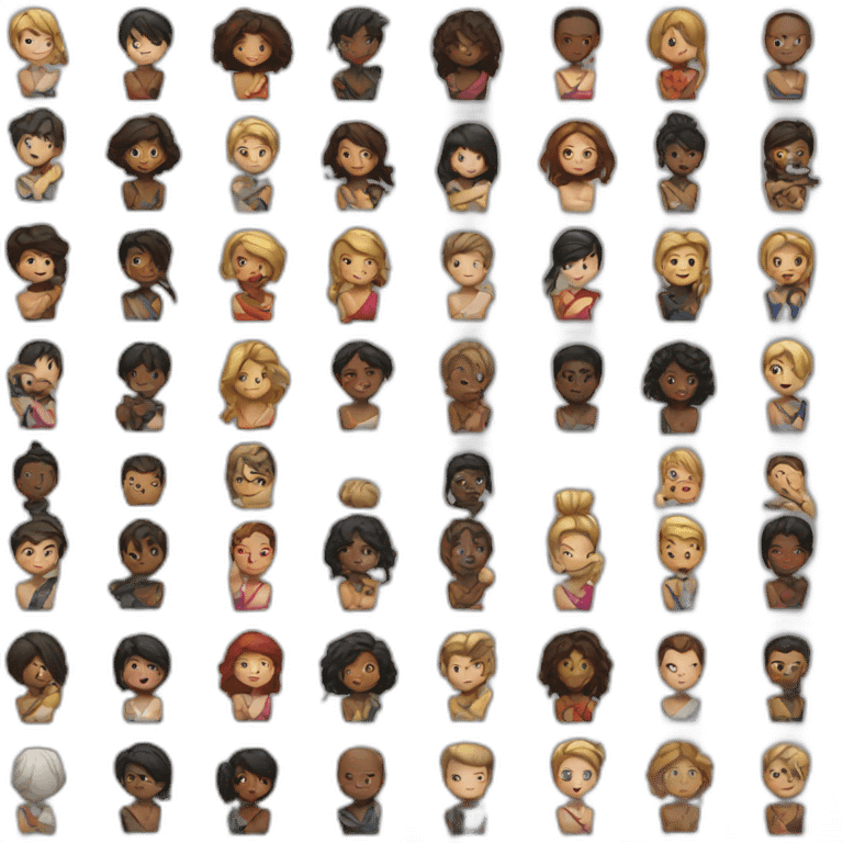 all the races of the world fighting emoji