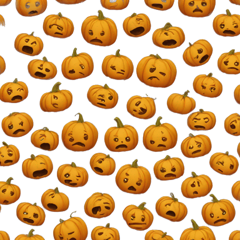 Sad pumpkin emoji