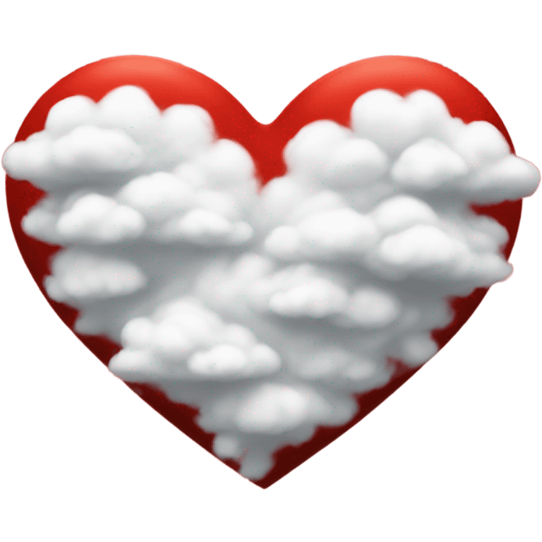 red heart in the clouds emoji