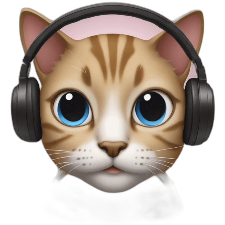 Cat in headphones emoji