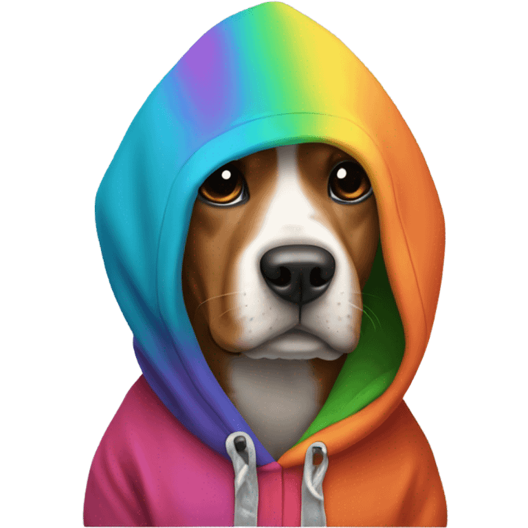 Dog wearing a hoodie emoji