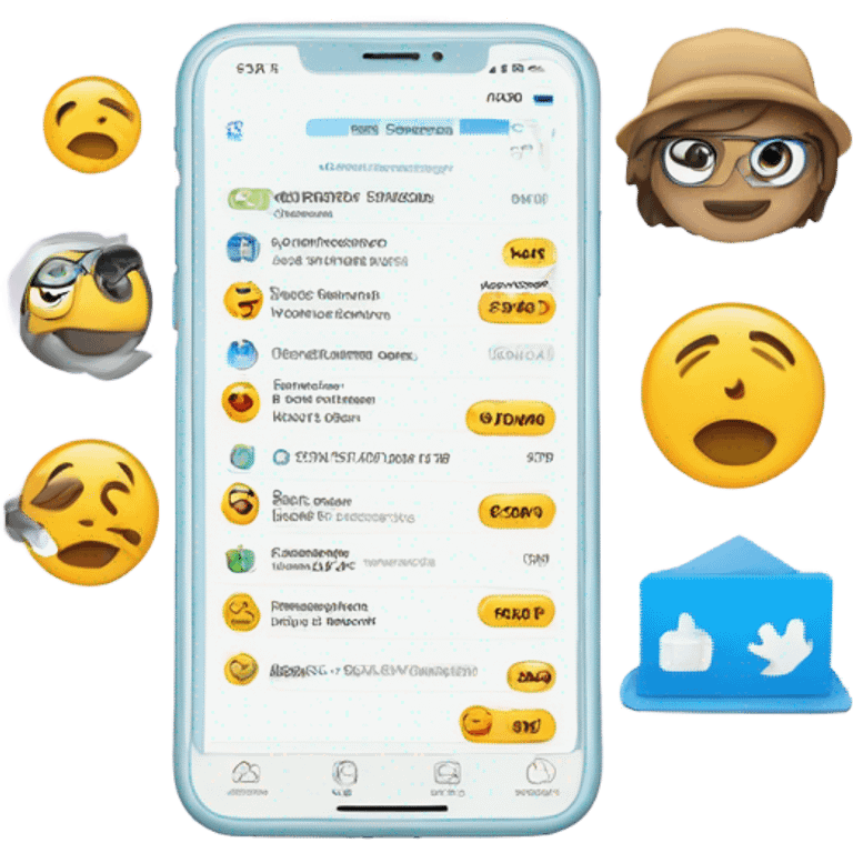 Account information for a mobile app emoji