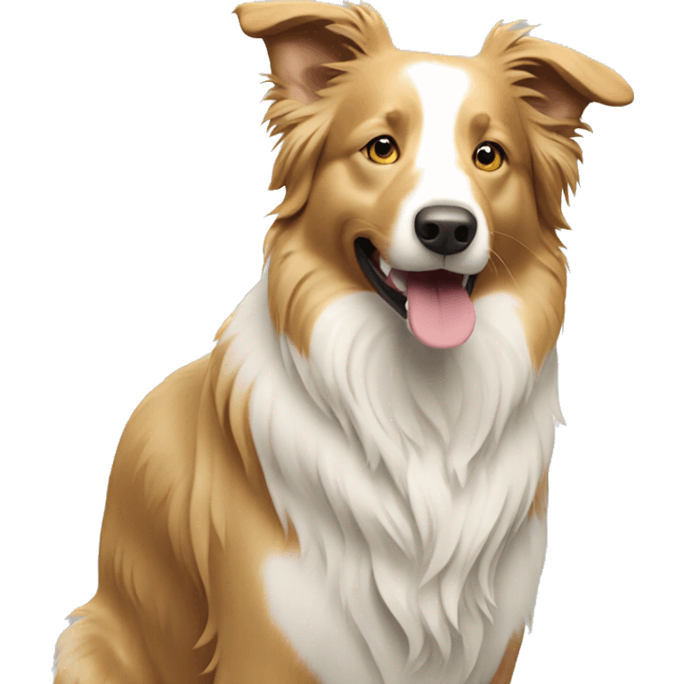 Blond border collie  emoji