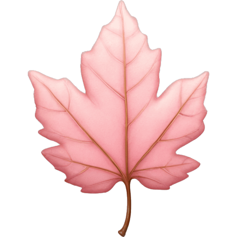 Light pink autumn leaf emoji