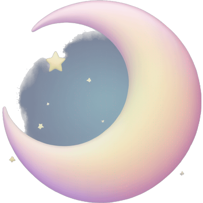 Pastel Crescent moon emoji