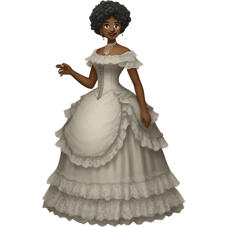 galora in Victorian dress elegant, full body emoji