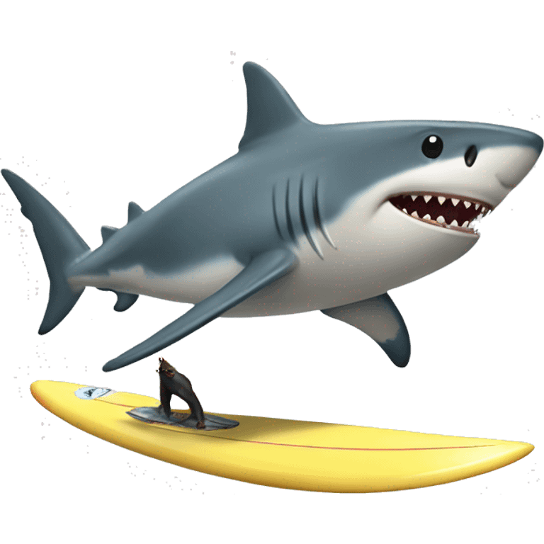 surfing shark emoji