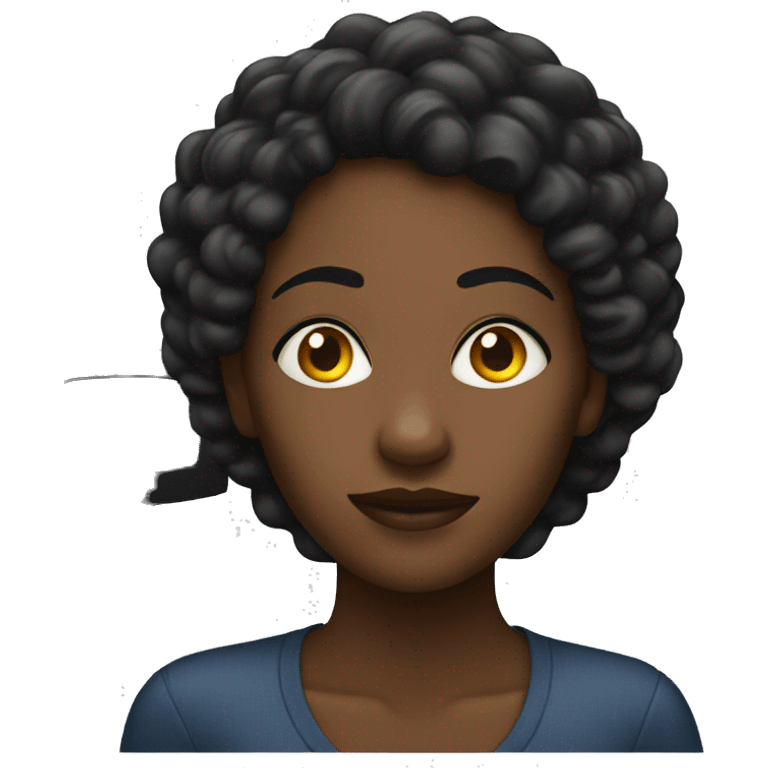 Black woman watching tv emoji