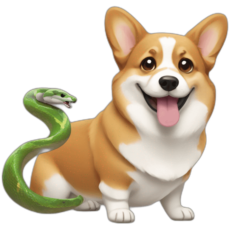 Corgi and snake emoji