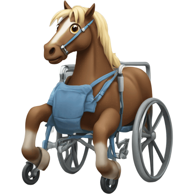 Horse in a wheelchair emoji