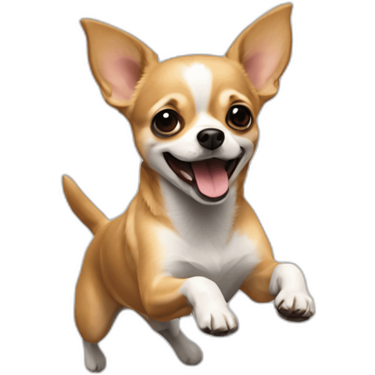 chihuahua jumping emoji