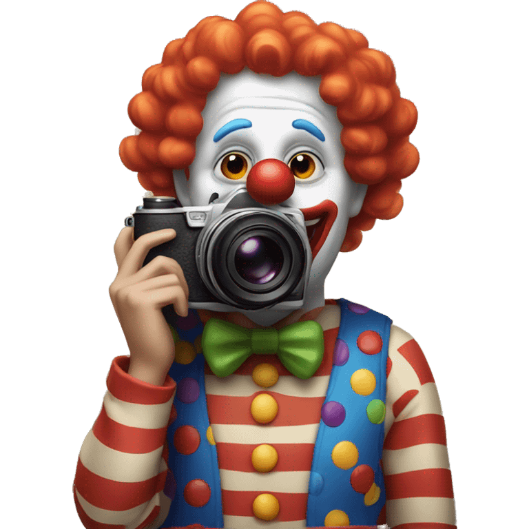 Clown with camera  emoji