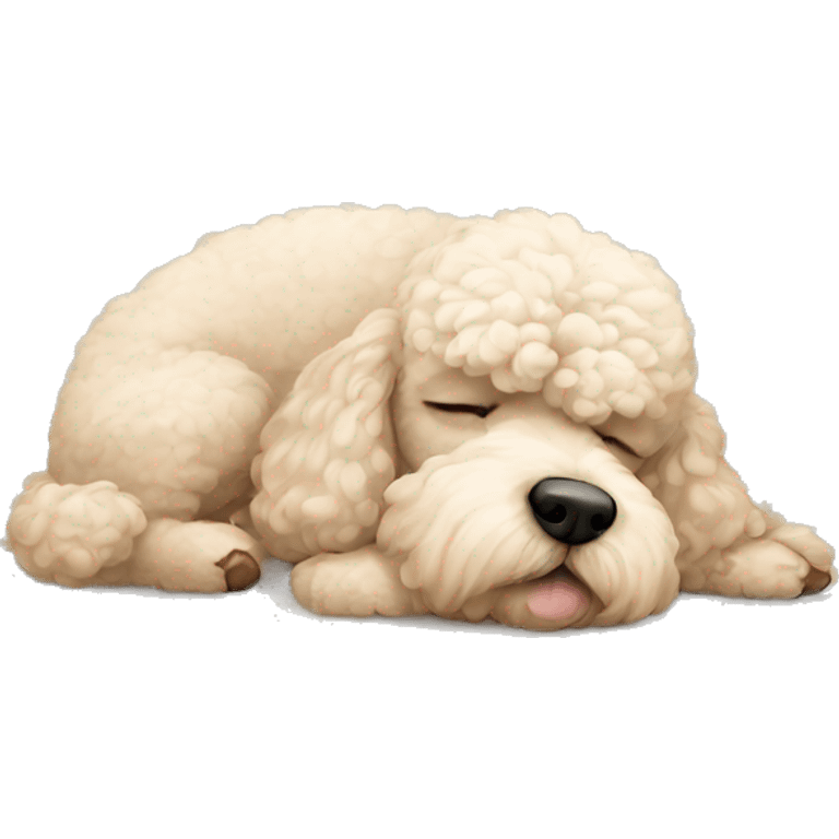 Sleeping poodle emoji