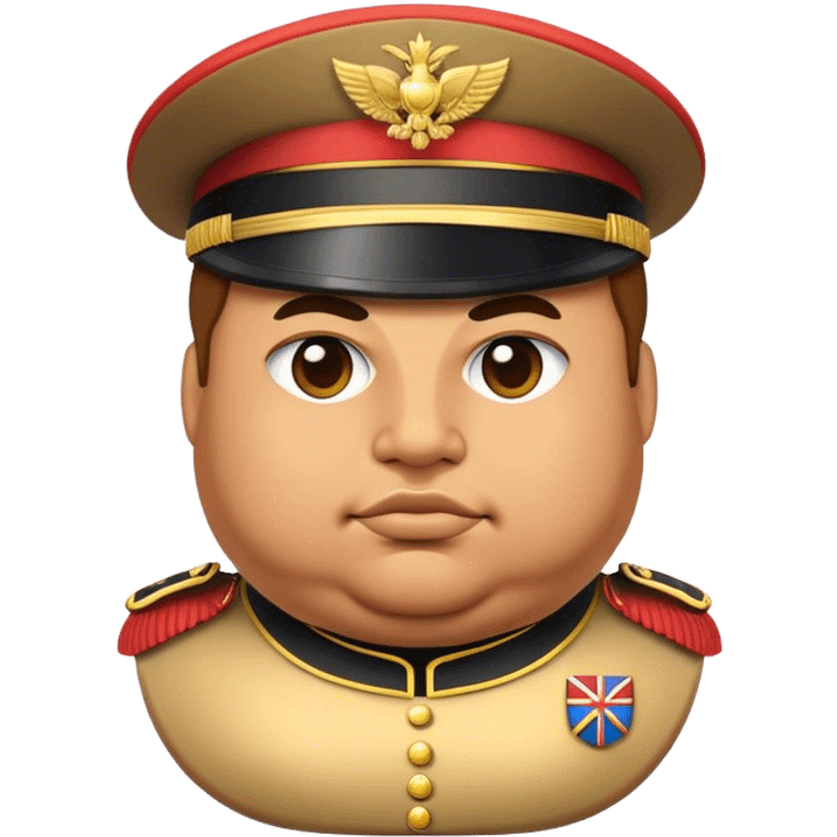 Cinematic Realistic Botero Bronze Roman fat Soldier Emoji. emoji