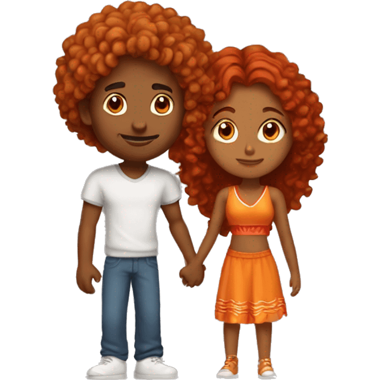 indian girl in love with a guy with curly red hair who plays basketball emoji