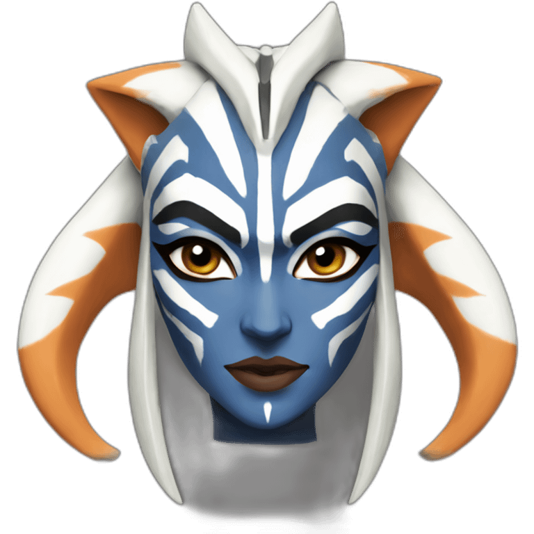 Sexy Ahsoka Tano (Portrait, front facing, Apple iOS 17 style) horns, tendrils emoji