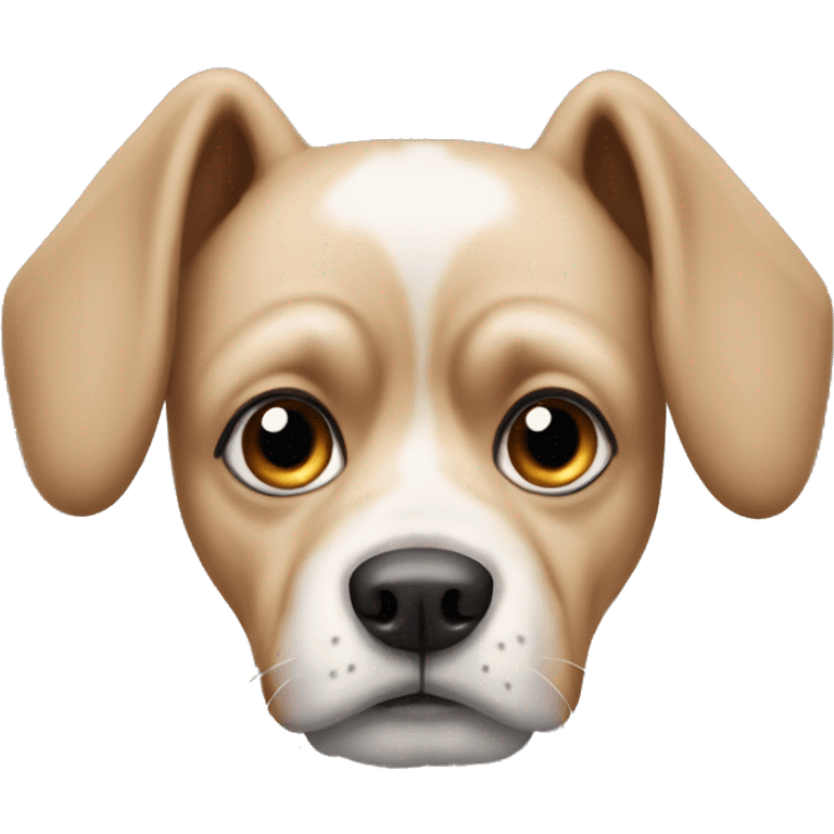 Judgmental looking dog emoji