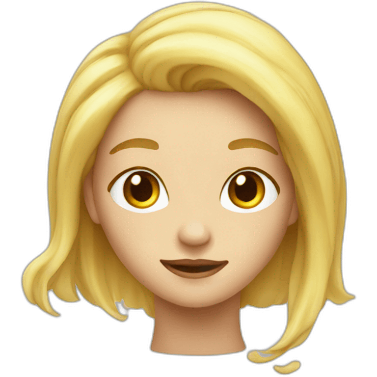 Levitation blonde girl emoji