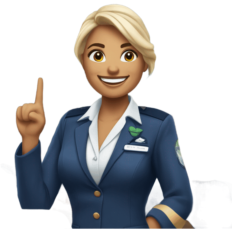 Alaska airlines flight attendant emoji