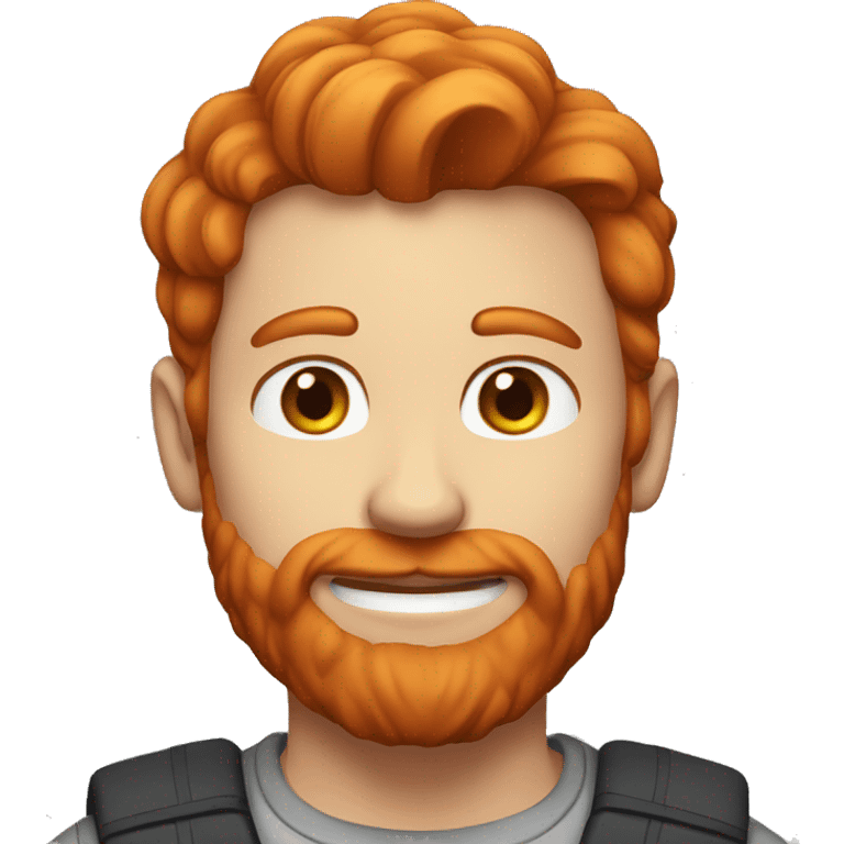 a redhead white guy with no beard that looks young and happy  emoji