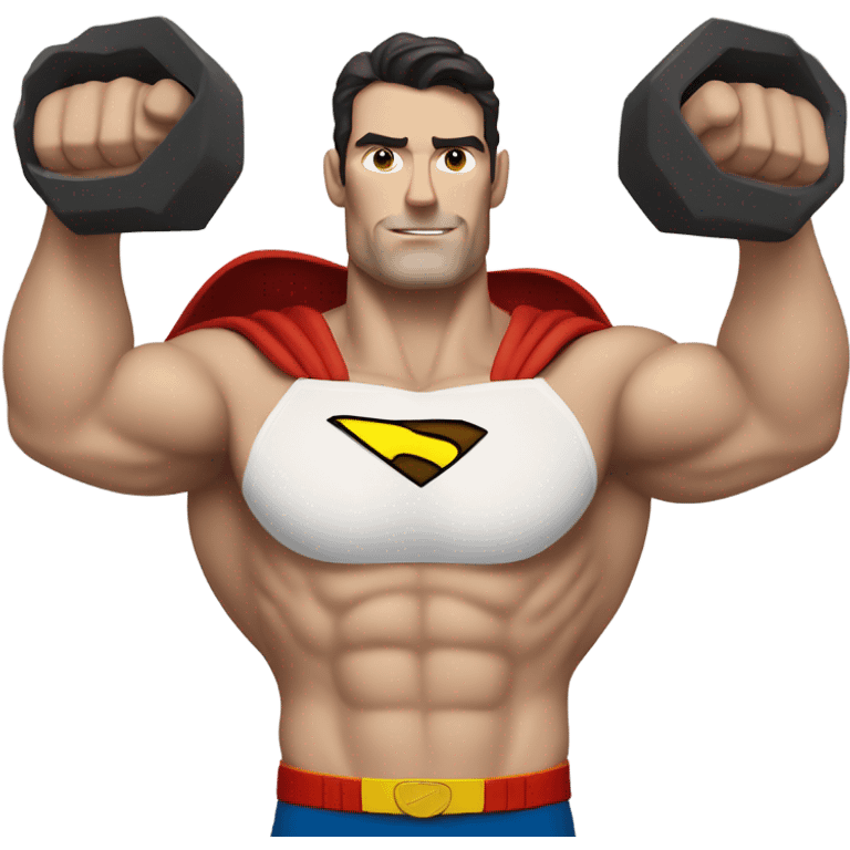 realistic superman with abs white man emoji