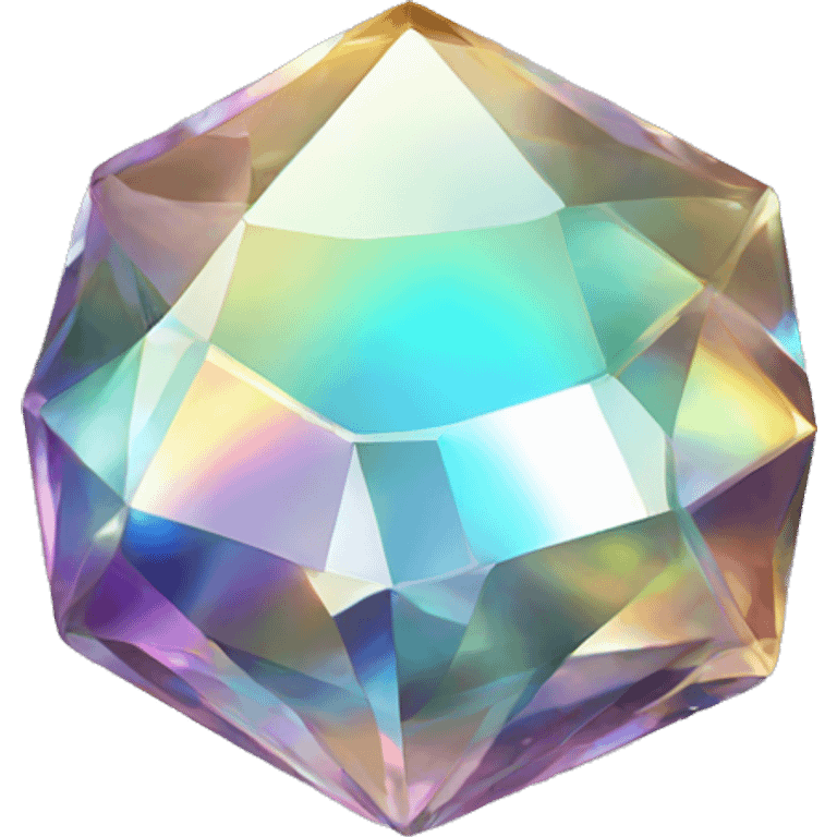 56-carat iridescent diamond crystal cluster emoji