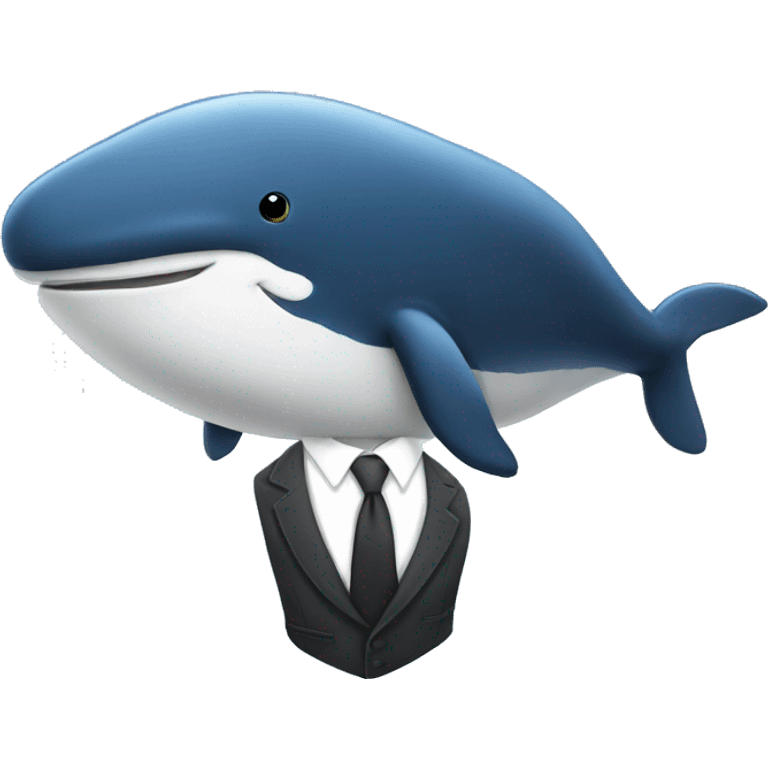 whale wearing a suit  emoji