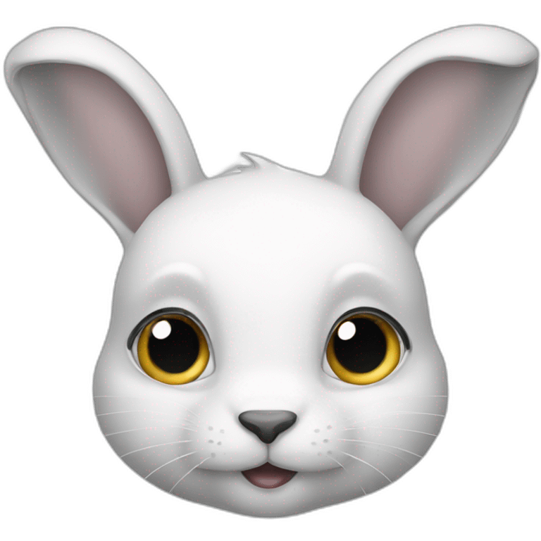 lapin blanc et gris emoji