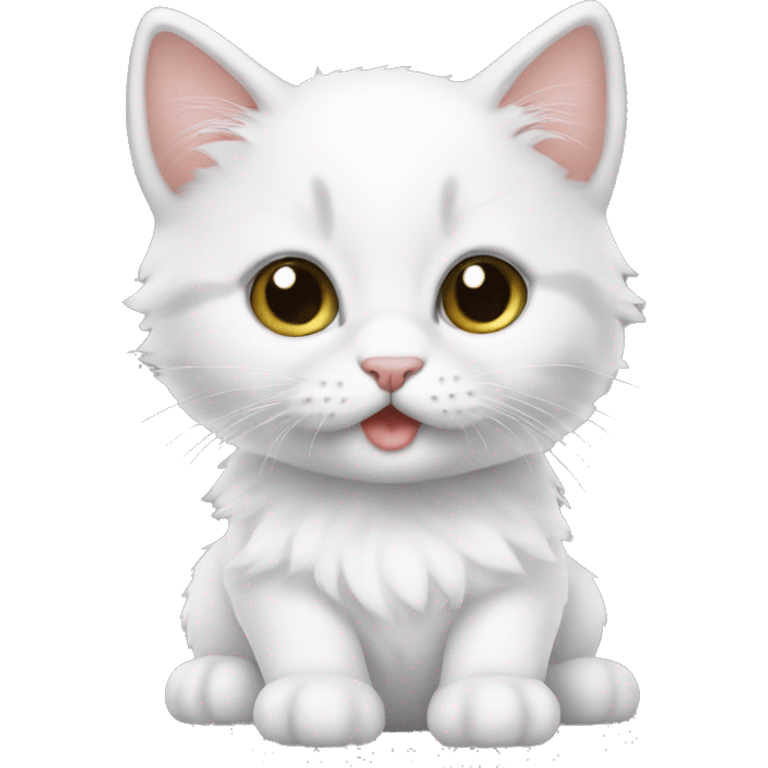 kitten white pretty emoji