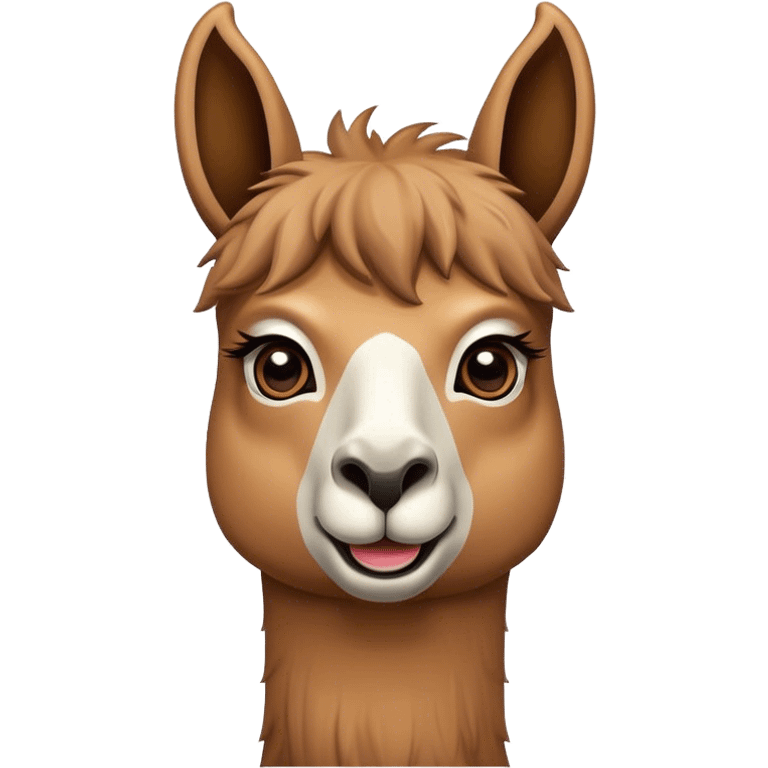 a llama with a surprising face  emoji