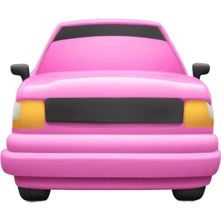 A car from 80,s. It’s pink and it has eyebrows emoji